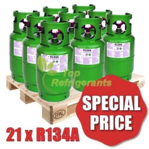 Gas refrigerant R134A x 21 bottles